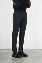 Milano chino pants for men in stretch gabardine, extra slim fit ①