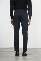 Milano chino pants for men in stretch gabardine, extra slim fit ①