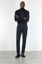 Milano chino pants for men in stretch gabardine, extra slim fit ①