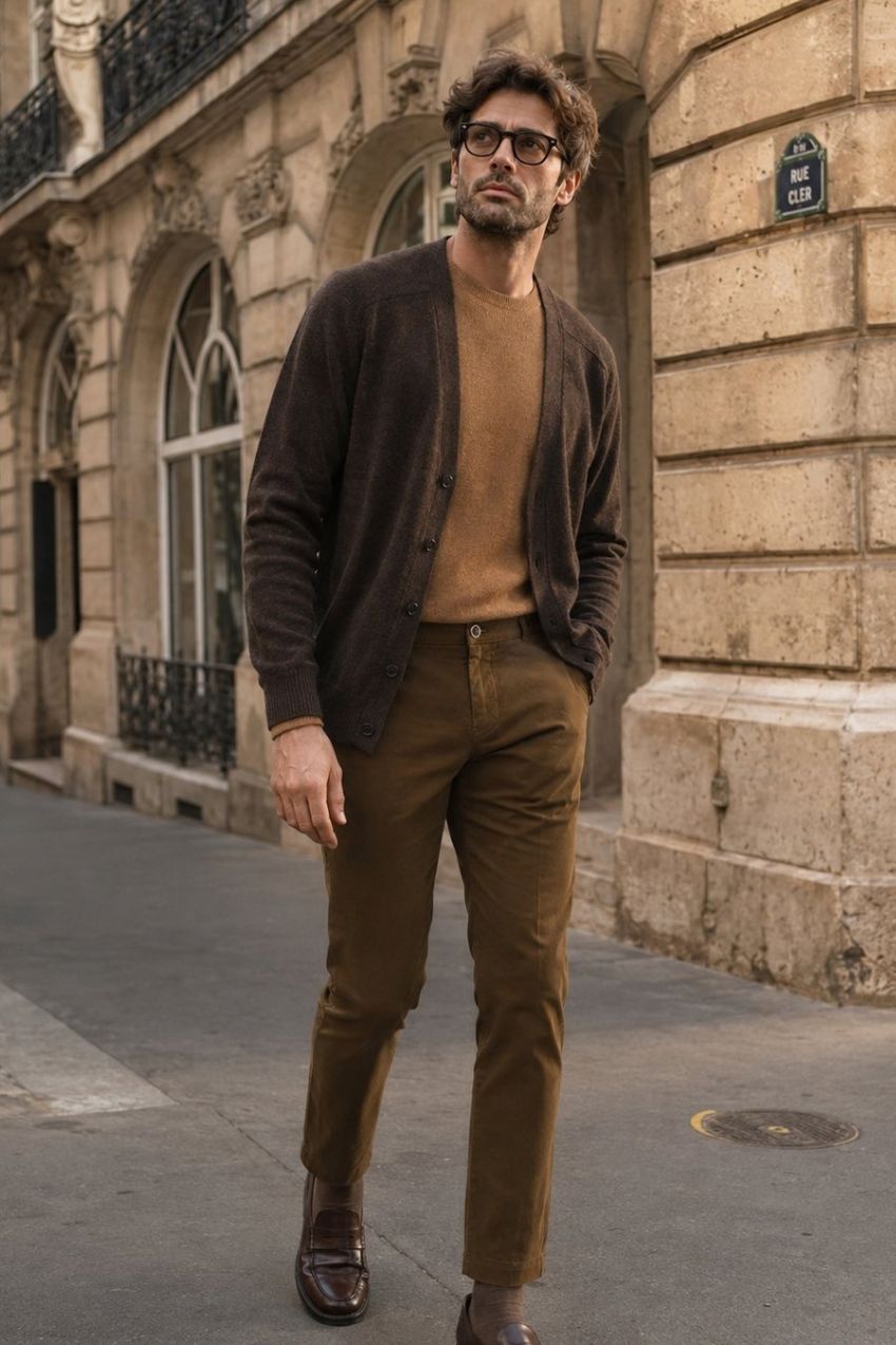 Milano pantalón chino hombre en gabardina stretch extra slim fit ①