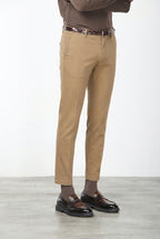 Milano chino pants for men in stretch gabardine, extra slim fit ①