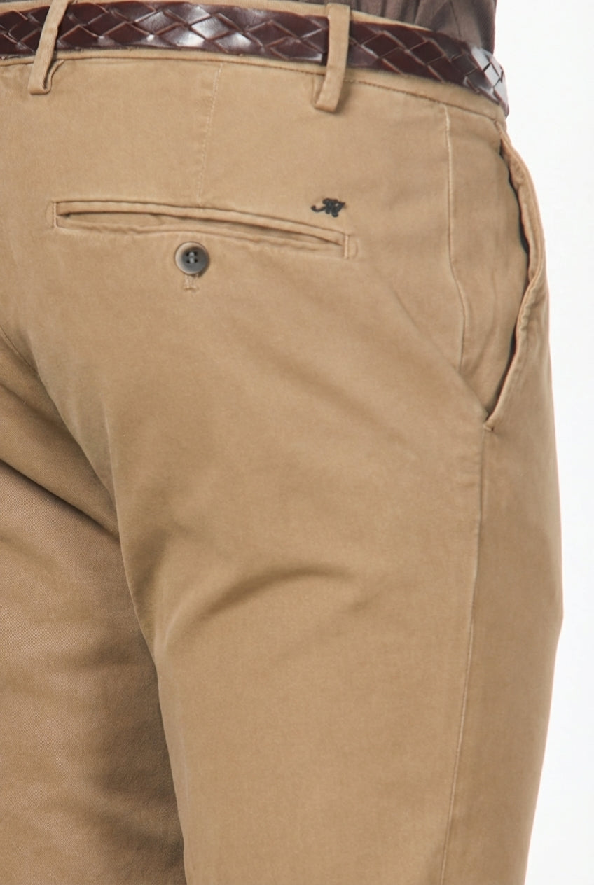 Milano chino pants for men in stretch gabardine, extra slim fit ①