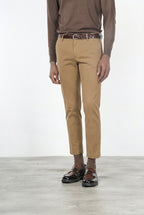 Milano chino pants for men in stretch gabardine, extra slim fit ①