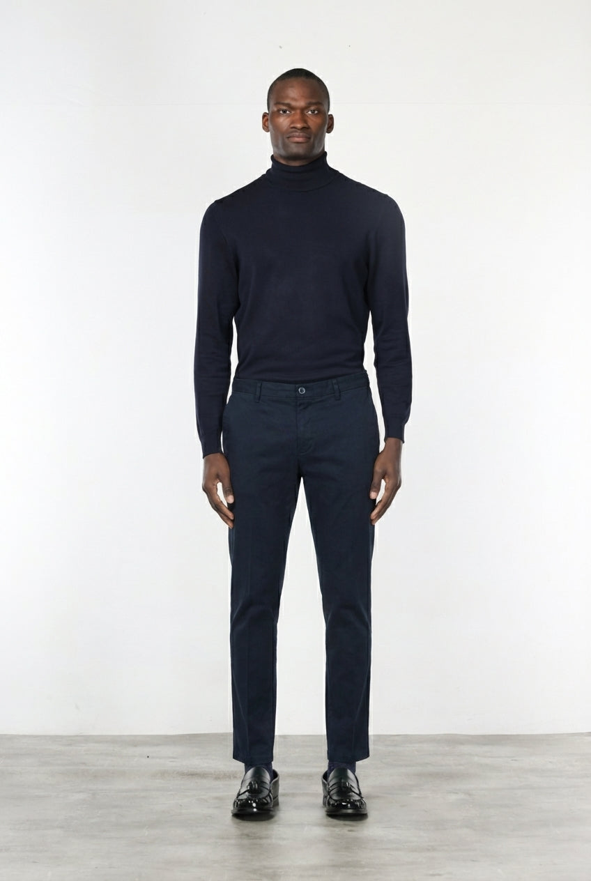 Milano men’s chino trousers in stretch gabardine extra slim fit ①
