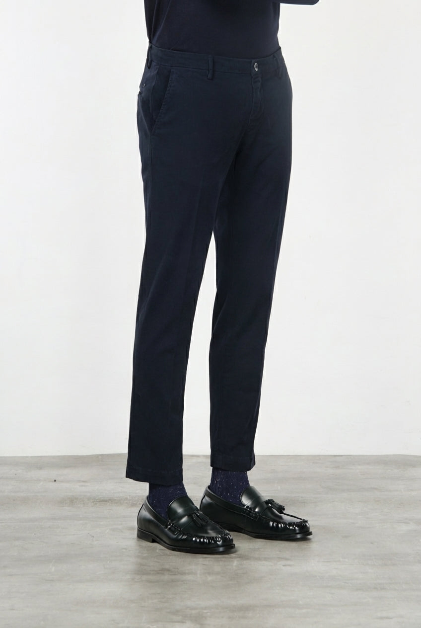 Milano men’s chino trousers in stretch gabardine extra slim fit ①