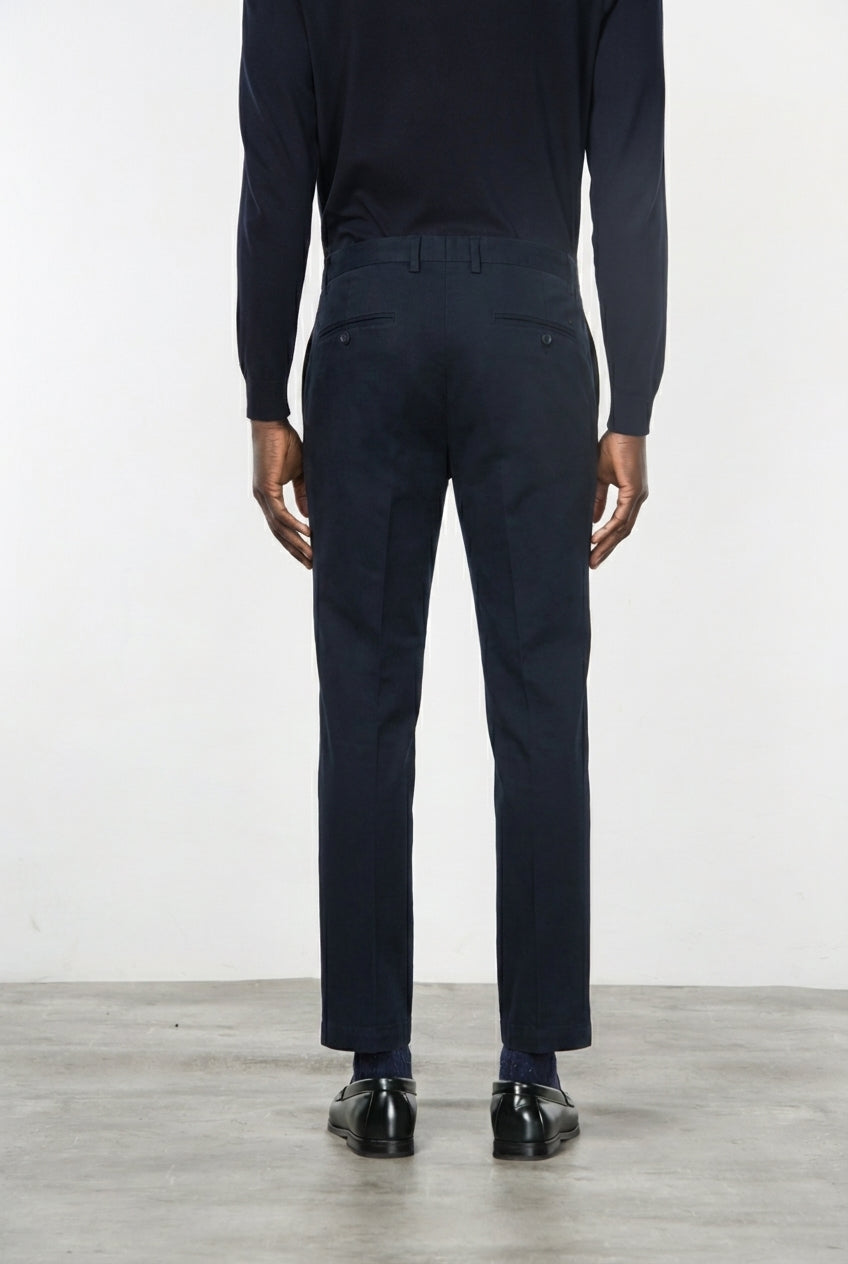 Milano men’s chino trousers in stretch gabardine extra slim fit ①