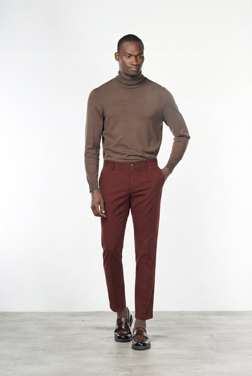 Milano Chinohose Herren in Stretch-Gabardine, Extra Slim Fit ①
