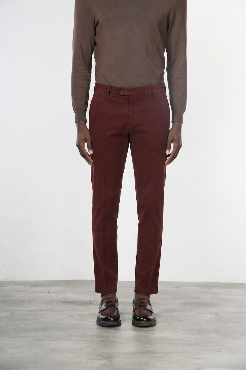 Milano Chinohose Herren in Stretch-Gabardine, Extra Slim Fit ①