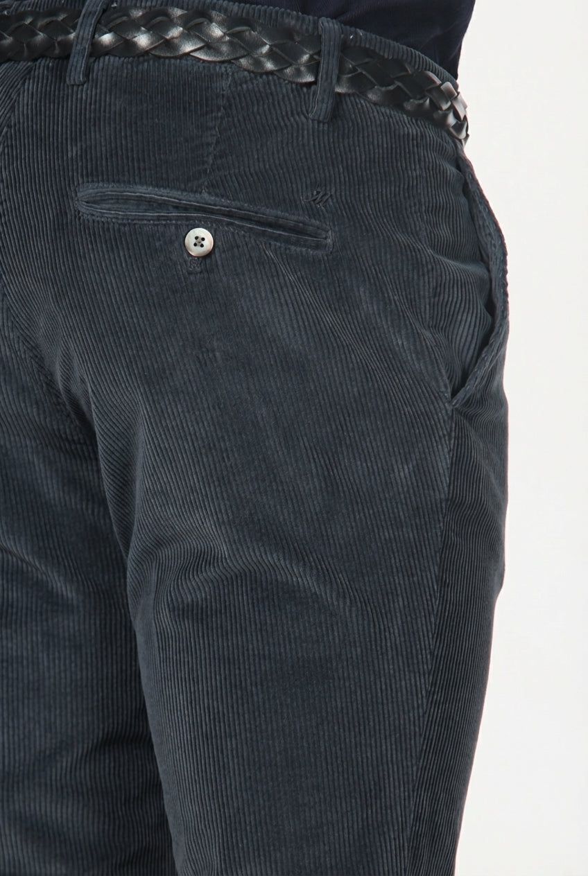 Milano pantalone chino uomo in velluto 500 righe extra slim fit ①