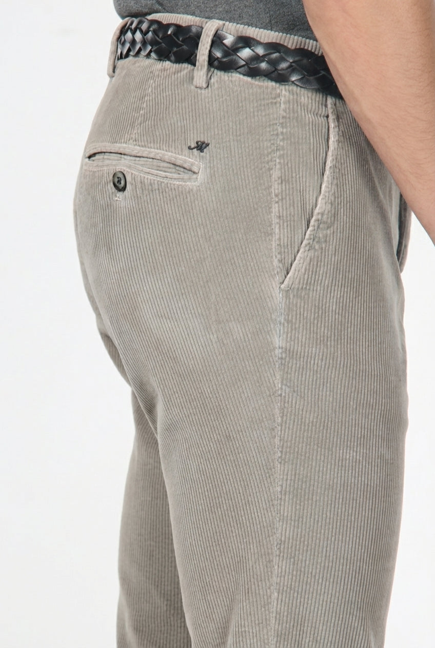 Milano pantalone chino uomo in velluto 500 righe extra slim fit ①