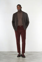 Milano pantalone chino uomo in velluto 500 righe extra slim fit ①
