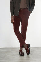 Milano pantalone chino uomo in velluto 500 righe extra slim fit ①