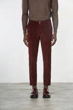 Milano pantalone chino uomo in velluto 500 righe extra slim fit ①