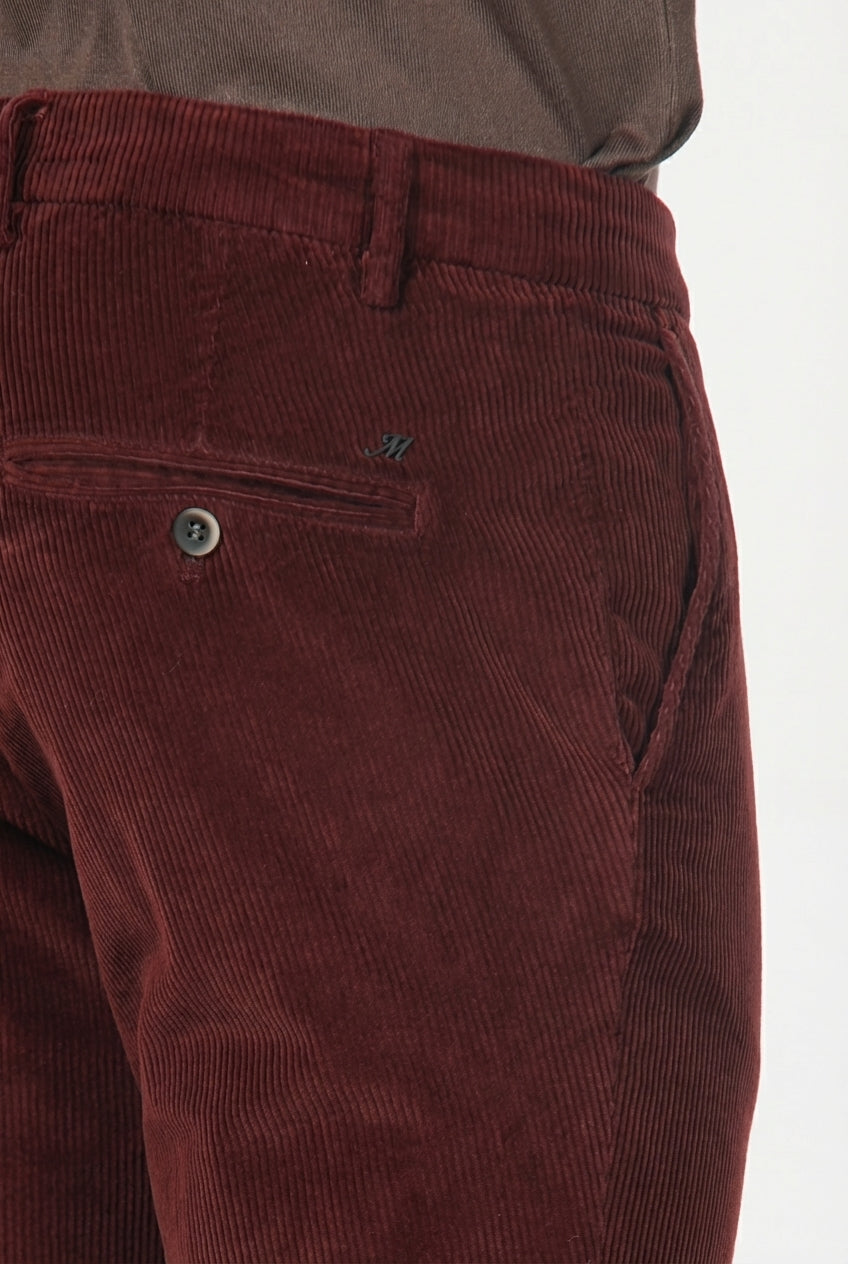 Milano pantalone chino uomo in velluto 500 righe extra slim fit ①