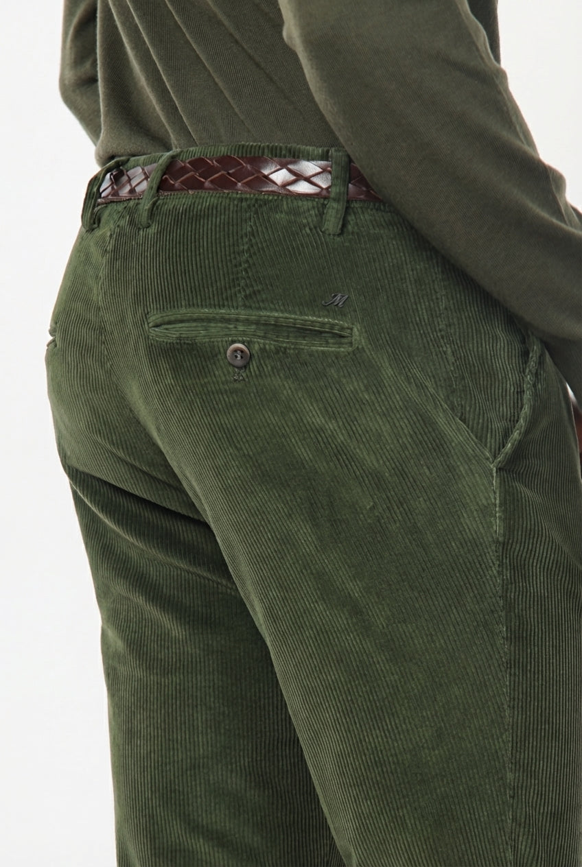 Milano pantalone chino uomo in velluto 500 righe extra slim fit ①