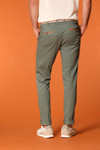 Pantalon chino homme Milano Start en satin stretch avec bandes Extra Slim fit