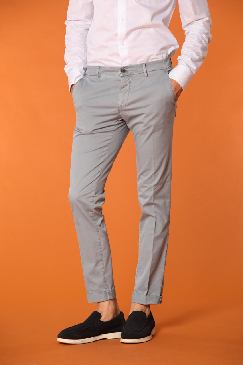 Milano Essential pantalone chino uomo in twill di cotone pima stretch extra slim fit