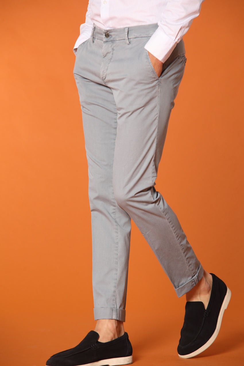 Milano Essential pantalone chino uomo in twill di cotone pima stretch extra slim fit