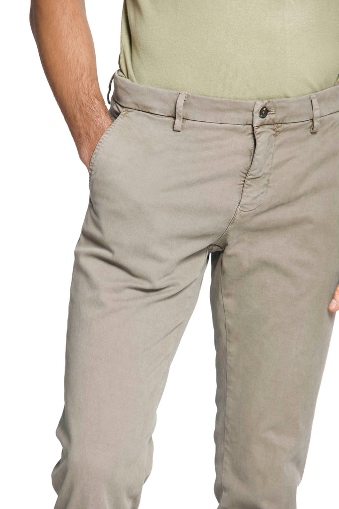Milano Style Essential pantalone chino uomo in gabardina e modal stretch extra slim fit