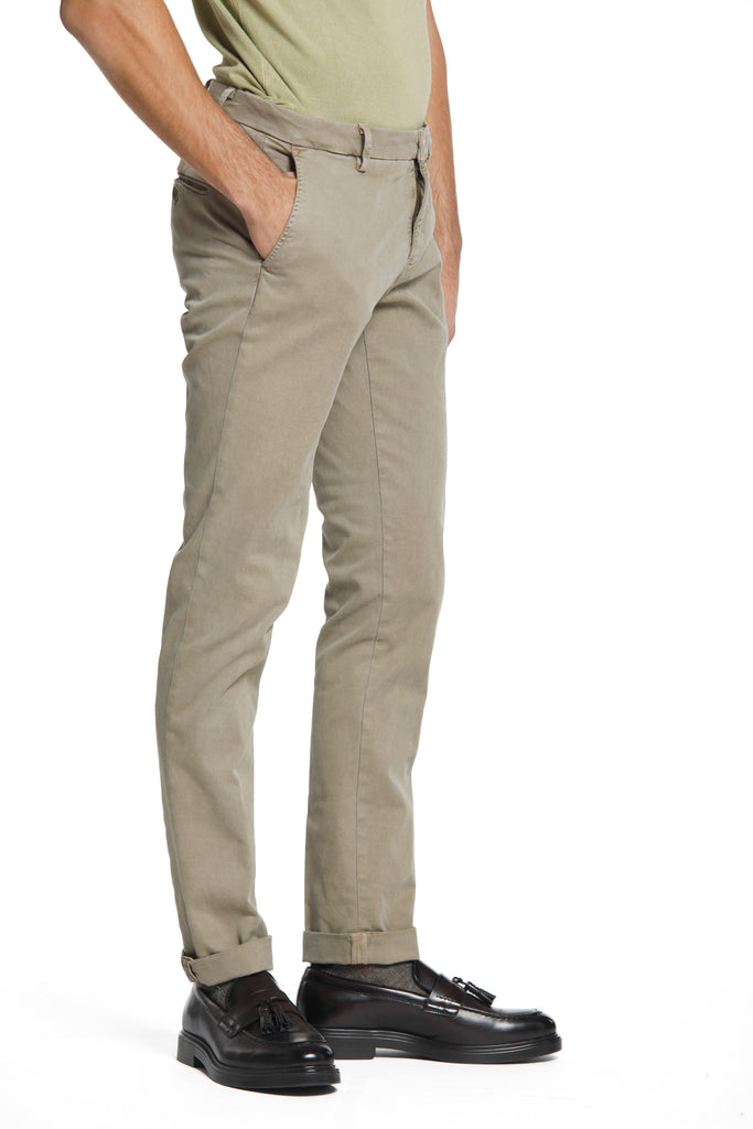 Milano Style Essential pantalone chino uomo in gabardina e modal stretch extra slim fit