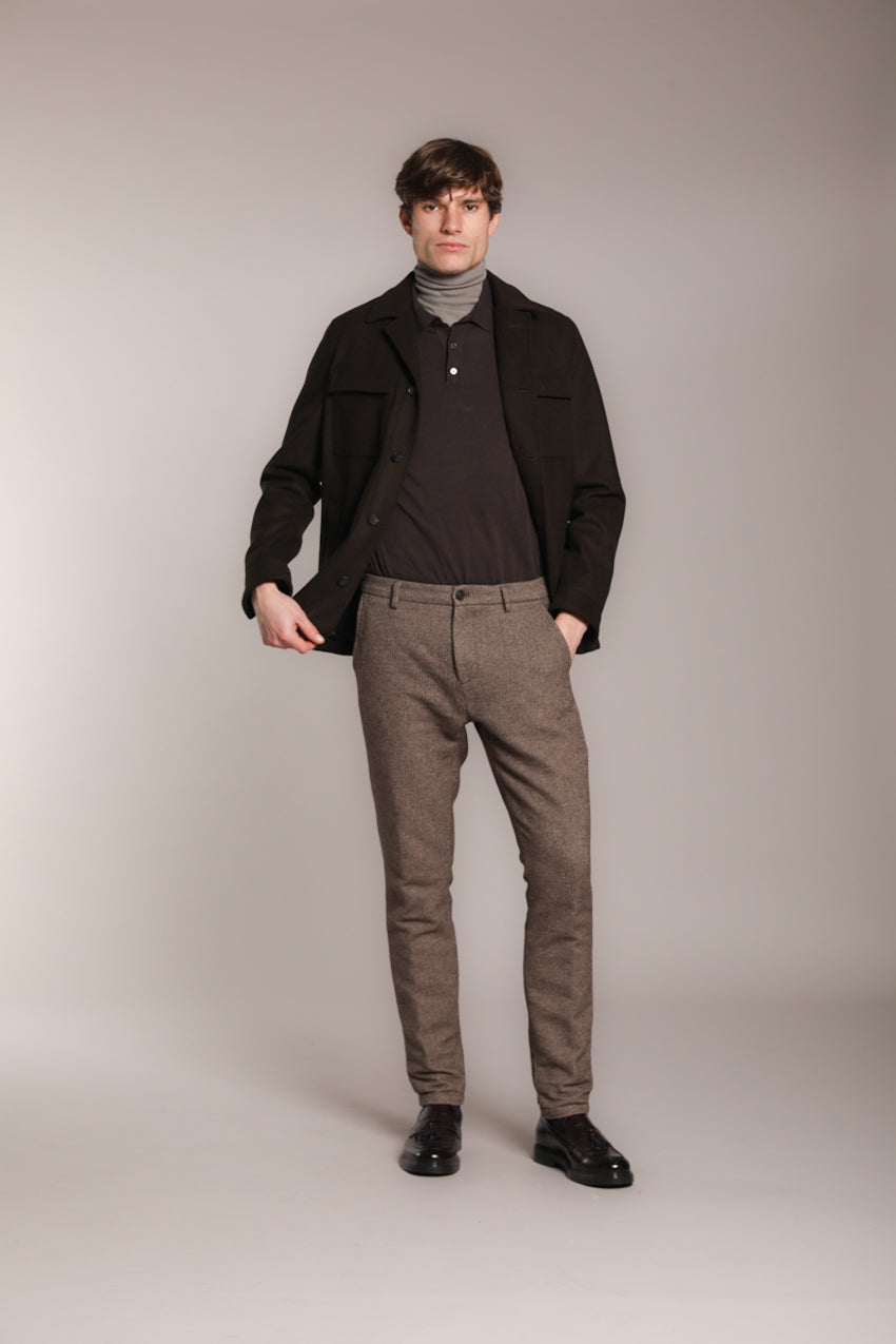 Foto 3 Osaka pantalone chino uomo in resca bicolor carrot fit