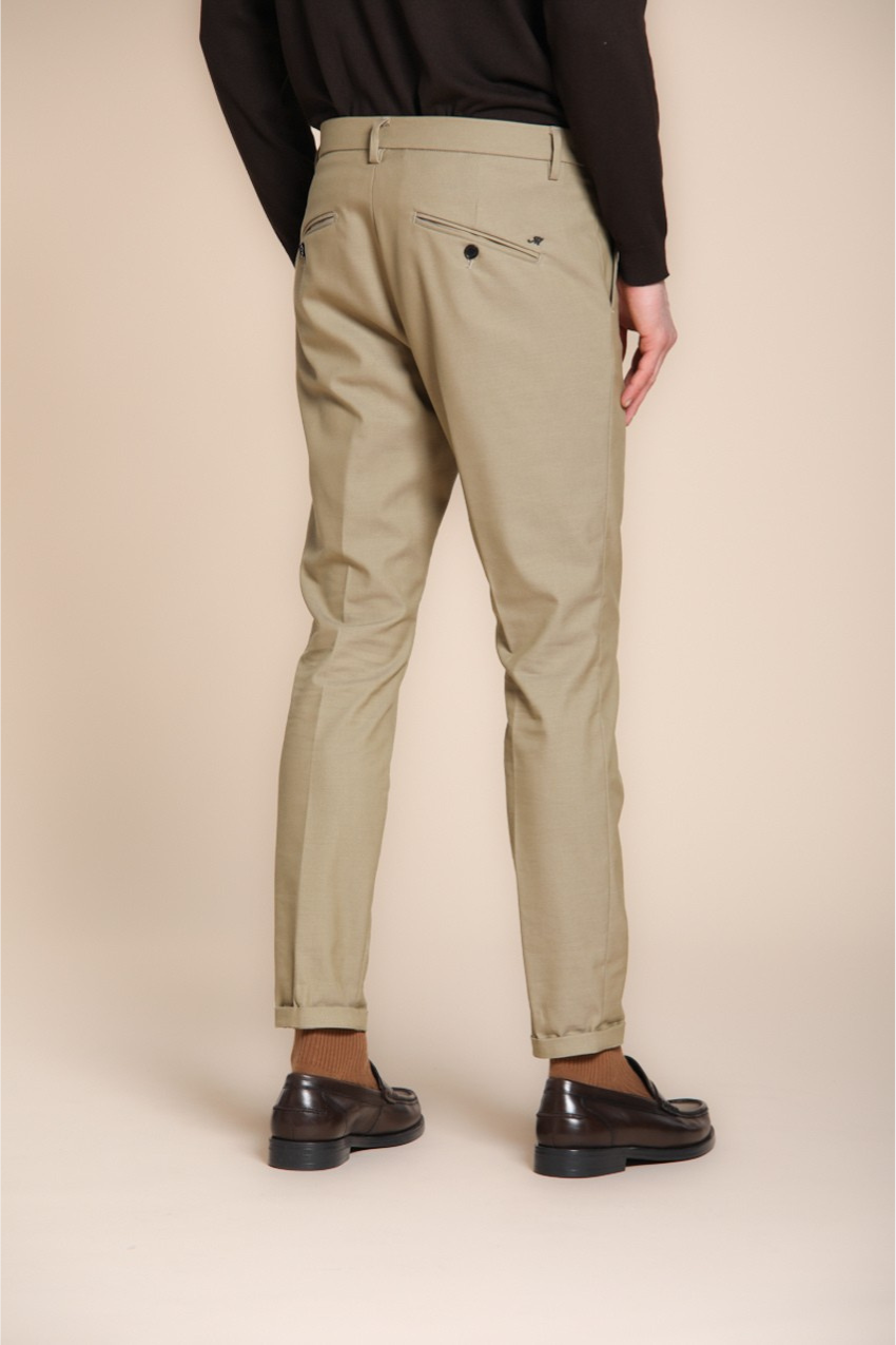 Osaka pantalone chino uomo in cotone lana carrot fit