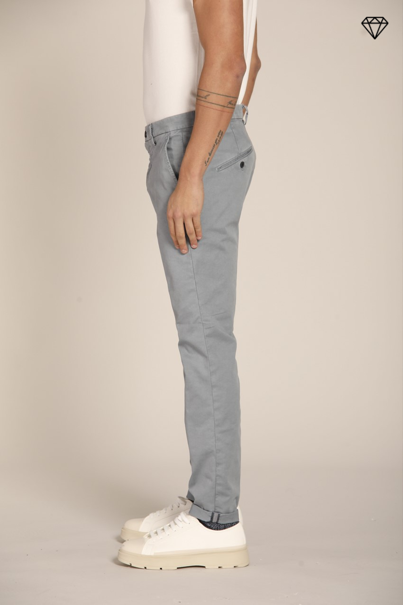 Osaka pantalón chino para hombre de algodón modal elástico con corte carrot ①