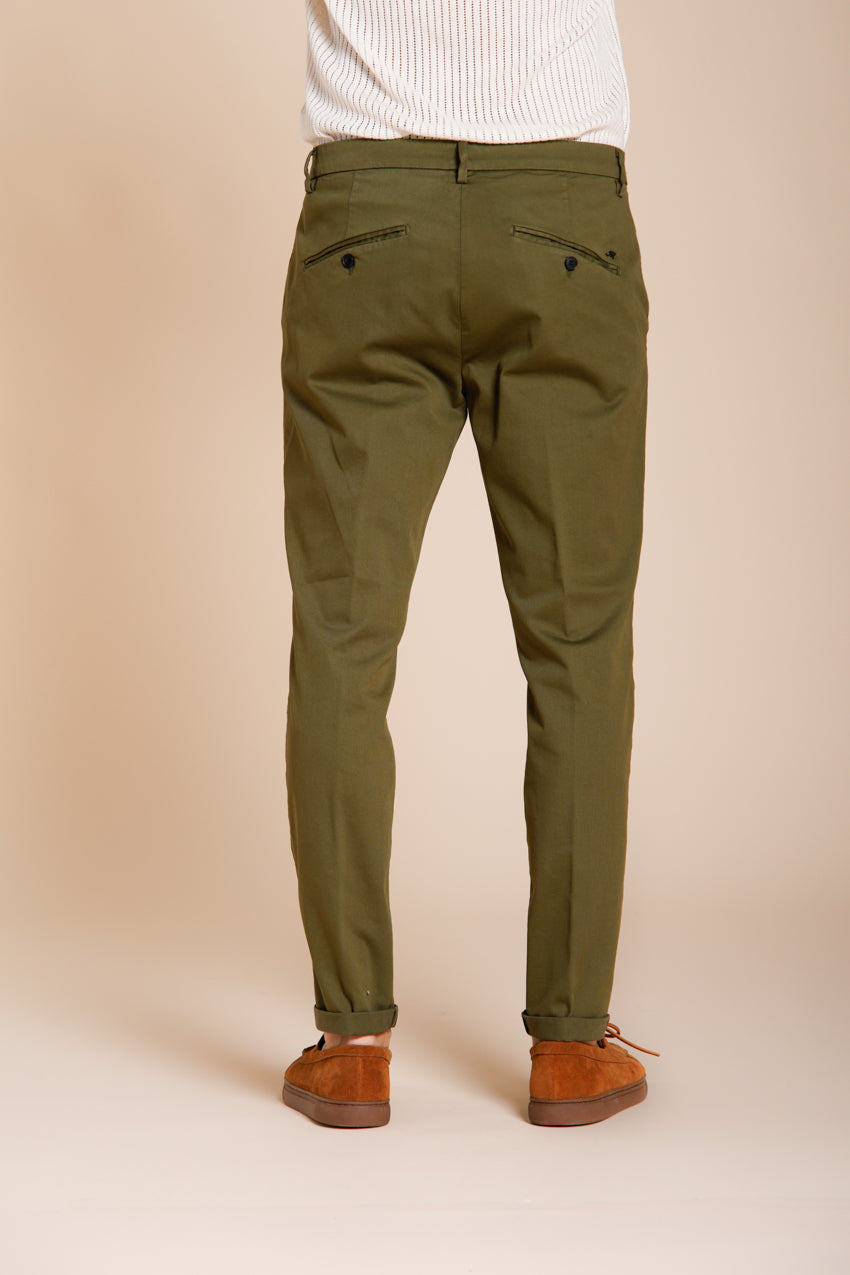 Osaka Hose Chino Herren aus feiner Baumwoll- und Lyocell-Trikotine carrot fit