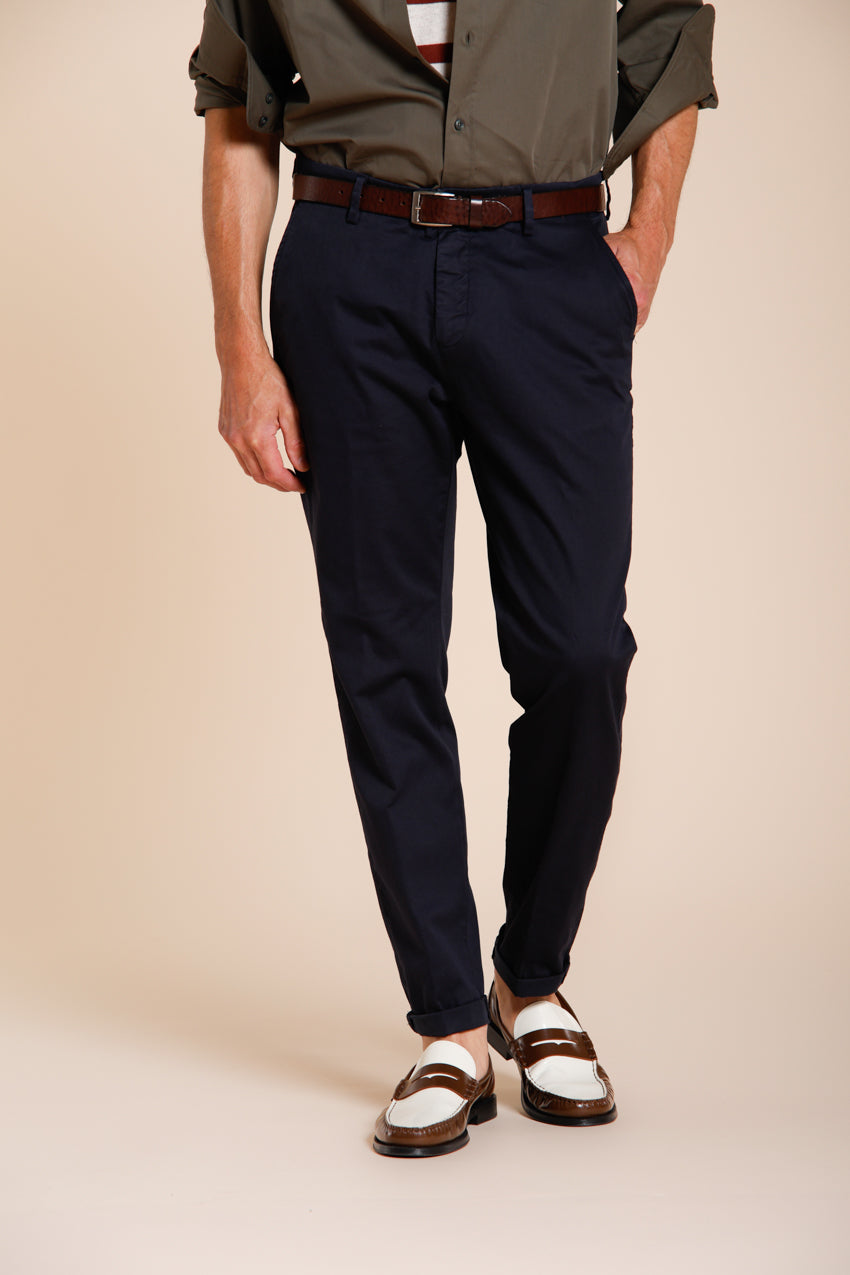 Osaka men's chino pants in fine cotton and lyocell tricotina carrot fit