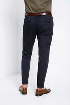 Osaka Herren Chino Hose aus feiner Trikotine aus Baumwolle und Lyocell carrot fit