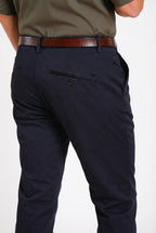 Osaka Herren Chino Hose aus feiner Trikotine aus Baumwolle und Lyocell carrot fit