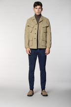 Osaka 1 Pinces Herren Chinohose aus Baumwolle-Wolle Carrot Fit