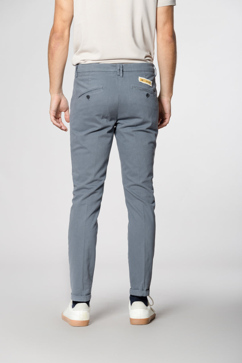 Osaka 1 Pinces pantaloni chino uomo in cotone lana carrot fit