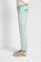 Torino Summer men's chino pants in cotton and lyocell twill slim fit