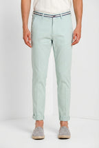 Torino Summer men's chino pants in cotton and lyocell twill slim fit