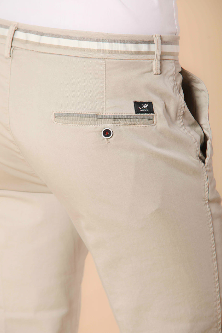 Torino Summer men's chino pants in cotton and lyocell twill slim fit