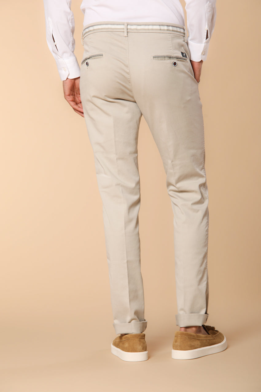 Torino Summer pantalone chino uomo in twill di cotone e lyocell slim fit