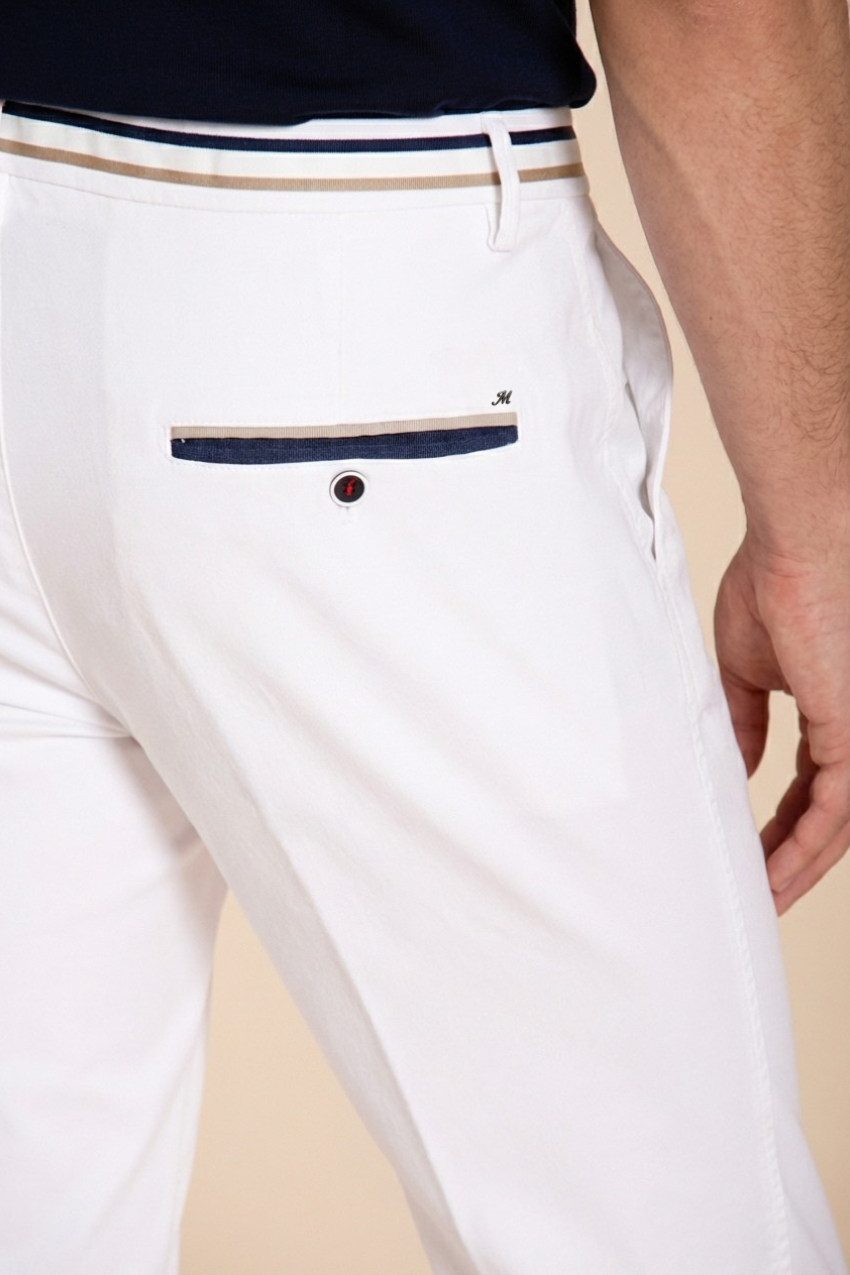 Torino Summer pantalon chino homme en twill de coton et lyocell slim fit