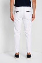 Torino Summer pantalón chino hombre en twill de algodón y lyocell slim fit