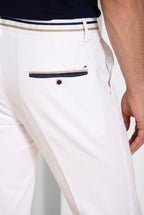 Torino Summer pantalón chino hombre en twill de algodón y lyocell slim fit