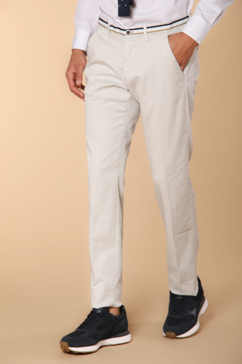 Torino Summer men's chino pants in cotton and lyocell twill slim fit