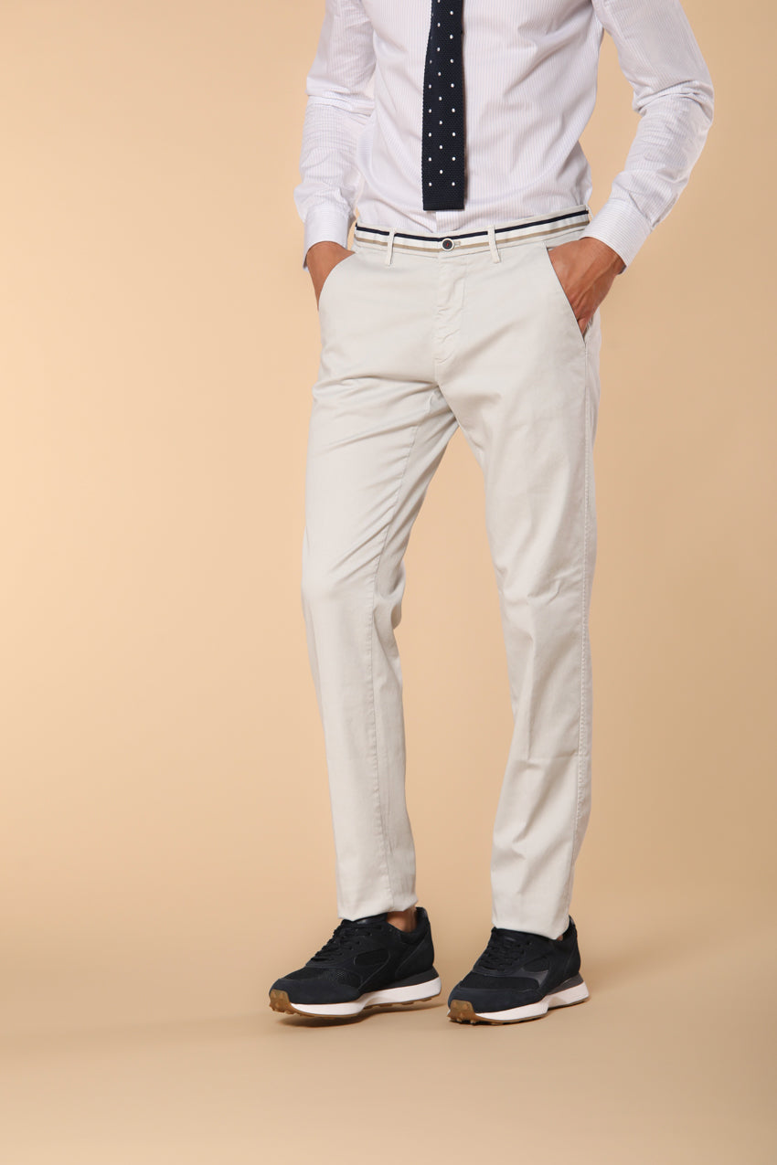 Torino Summer pantalone chino uomo in twill di cotone e lyocell slim fit