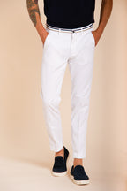 Torino Summer pantalon chino homme en twill de coton et lyocell slim fit