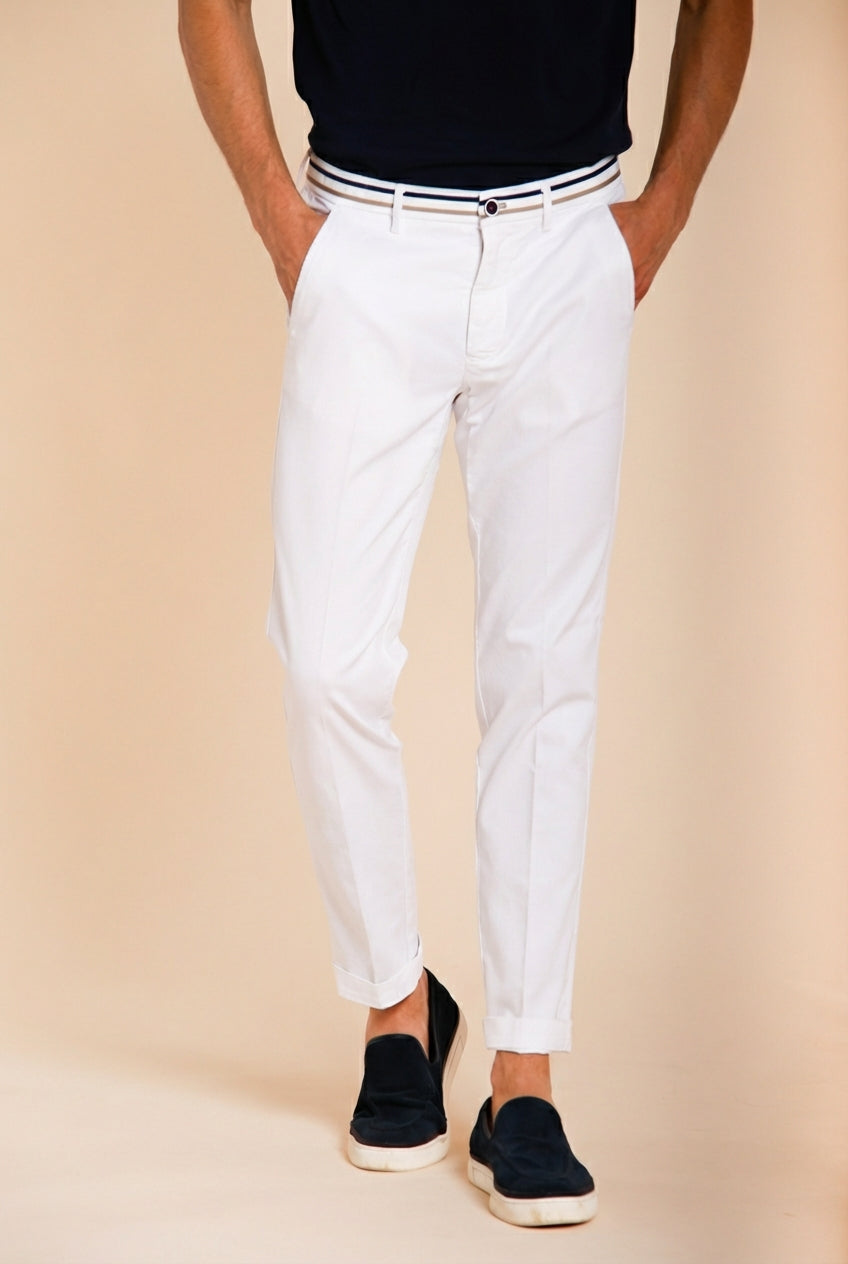 Torino Summer pantalon chino homme en twill de coton et lyocell slim fit