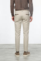 Torino Winter pantalone chino uomo in gabardina stretch slim fit