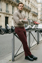 Torino Winter pantalone chino uomo in gabardina stretch slim fit