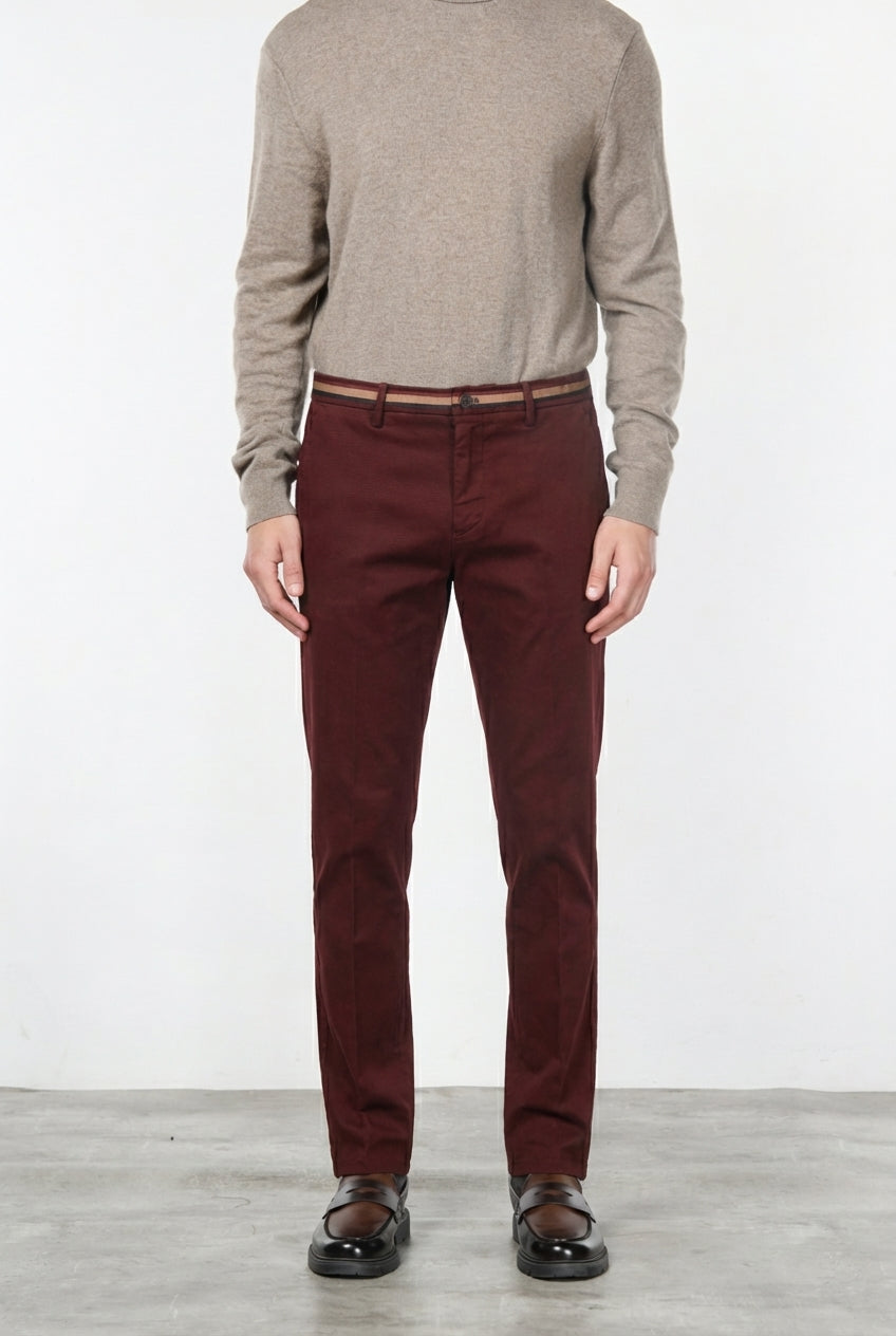 Torino Winter pantalone chino uomo in gabardina stretch slim fit