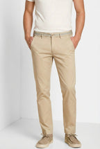Torino University men's chino pants in stretch satin slim fit