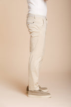 Torino University men's chino pants in stretch satin slim fit