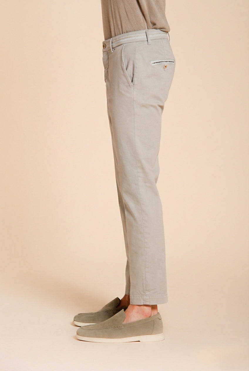 Torino Elegance men's chino pants in fine cotton and lyocell tricot slim fit